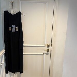 Black Embroidered Midi Dress,  perfect for the pool or the beach!